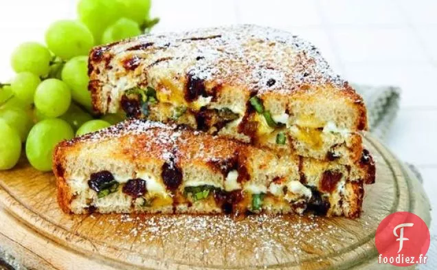 Sandwichs au Fromage de Chèvre grillé de Cooking Light avec Figue et Miel