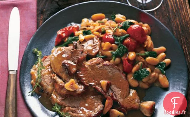 Haricots Blancs À La Tomate Et Aux Épinards