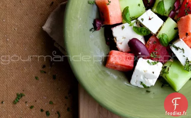 Salade de Melon d'eau, de Tomates Anciennes et de Feta / Choisir le Melon Parfait