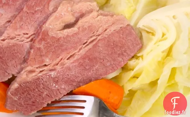 Poitrine de Bœuf Corned, Pommes de Terre, Chou et Carottes pour la Saint-Patrick