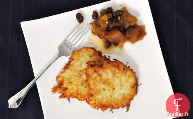 Latkes au Chutney aux Pommes et au Gingembre