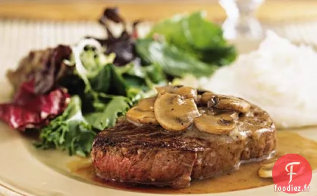 Filet Mignon Sauce aux Champignons et au Vin