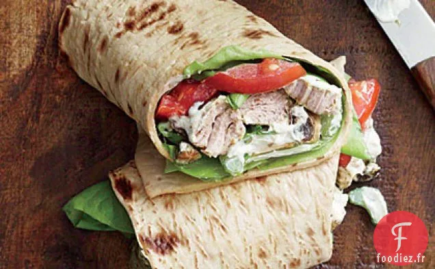 Wraps de Salade de Porc Au Curry