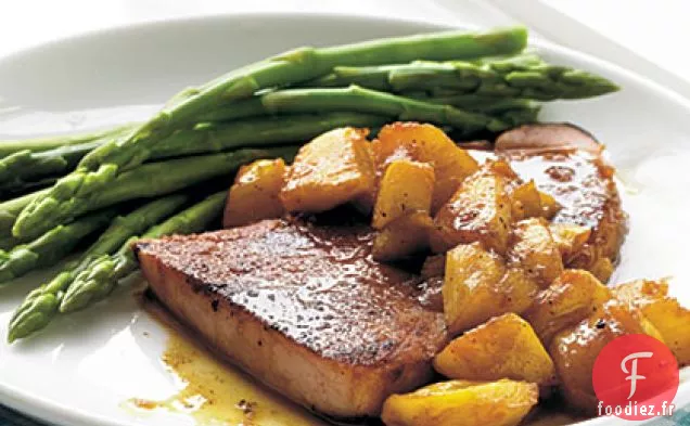 Poêle - Jambon Grillé à l'Ananas Glacé