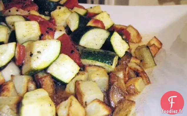 Tomates rôties, Courgettes et Pommes de terre au Charnushka