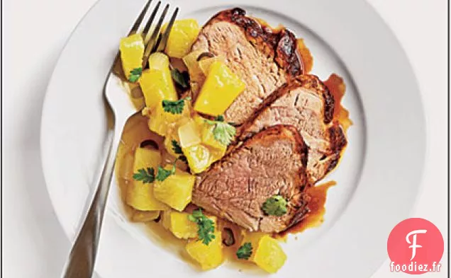Porc au Tamarin avec Chutney Ananas-Gingembre