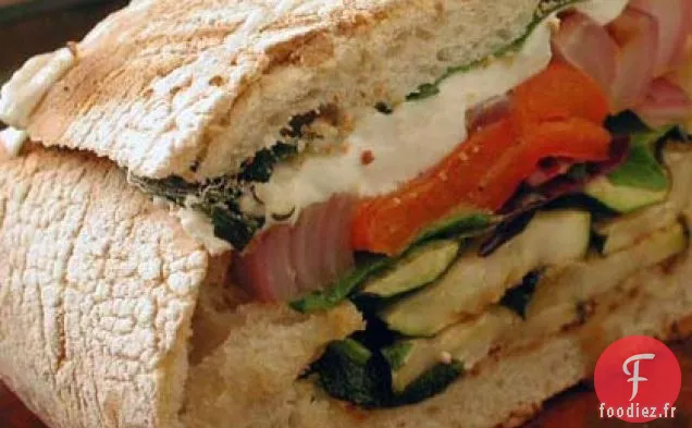Sandwichs aux Légumes Grillés et à la Mozzarella