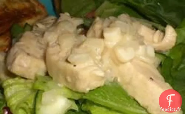 Salade de Poulet au Citron Vert et à l'Ail et aux Épinards