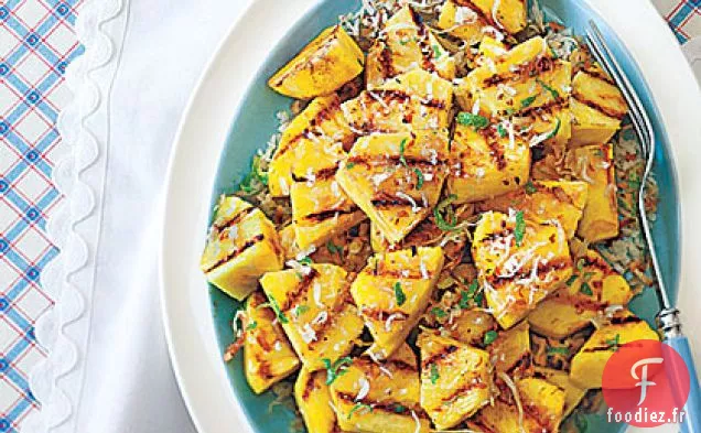Ananas grillé au Citron Vert et à la Noix de Coco