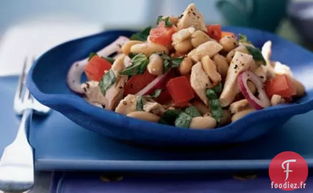 Salade de Haricots Blancs et Poulet Rôti