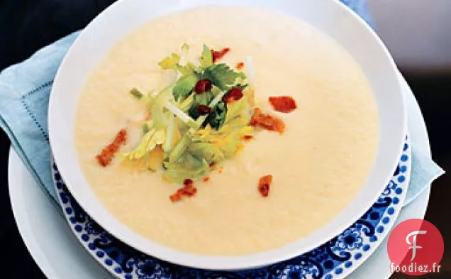 Soupe de Céleri-Rave au Bacon et Pomme Verte