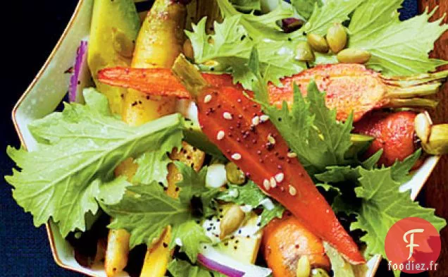 Salade de Carottes Rôties et Avocat