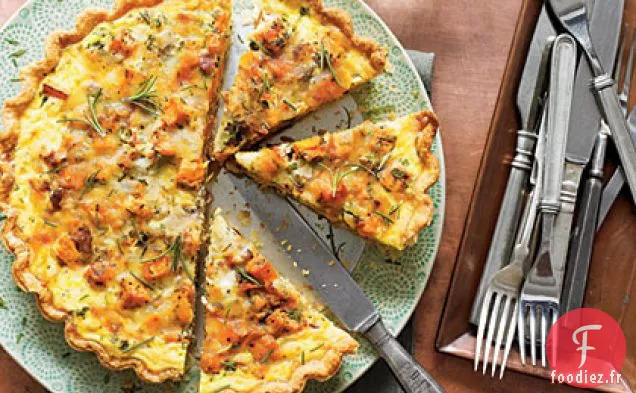 Tarte à la Patate Douce et à l'Oignon Rôtie