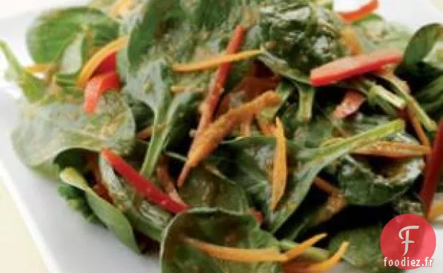 Salade D'Épinards Avec Vinaigrette Au Gingembre Japonais