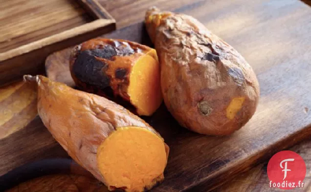 Patate Douce, Épinards Et Champignons