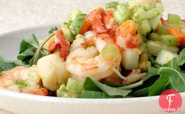 Salade d'Avocat de Fruits de mer au Gingembre