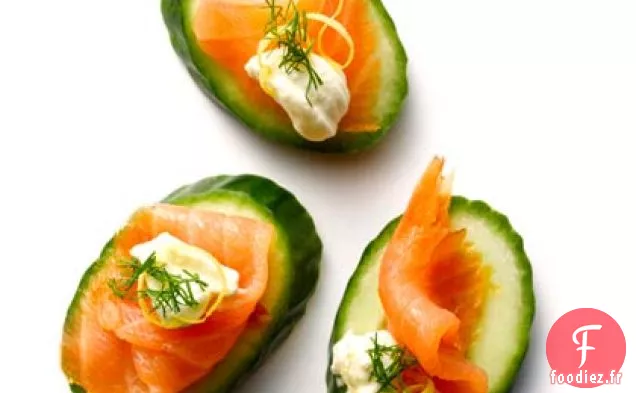 Bouchées de Saumon et de Concombre