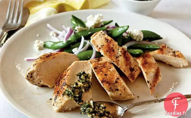 Poulet grillé à la Menthe et Gremolata aux Pignons de Pin