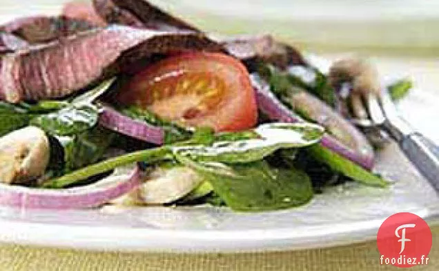 Salade de Steaks et d'Épinards