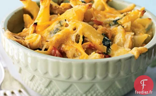 Poulet aux Trois Fromages Penne Florentine