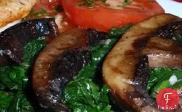 Portobellos Sautés Et Épinards