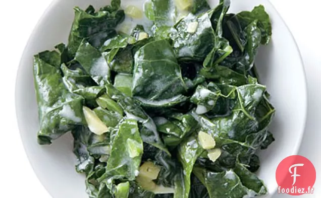 Chou frisé flétri à la noix de coco, au Gingembre et au citron vert