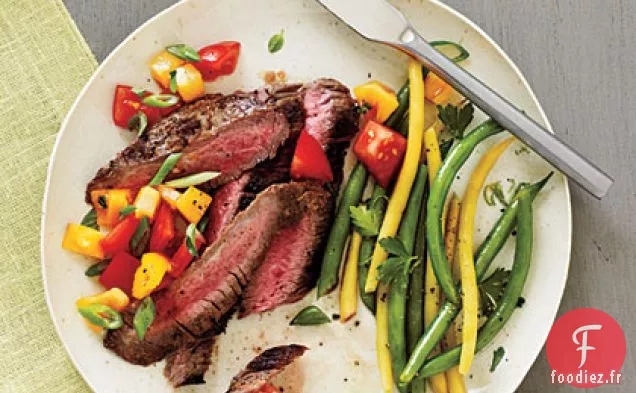 Steak de Flanc Poivré et Salsa