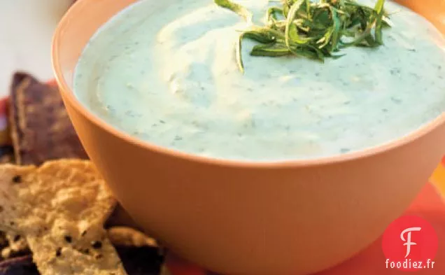 Trempette Verte Avec Des Frites Effrayantes