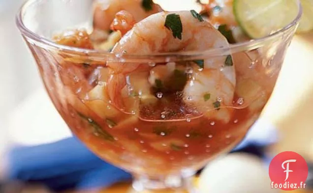 Ceviche de Camaron (Cocktail de Ceviche de Crevettes)