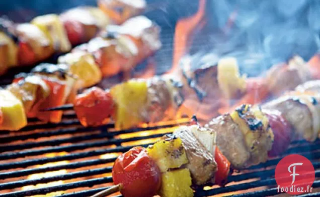 Brochettes de Poulet des Caraïbes au Beurre de Lime-Cayenne