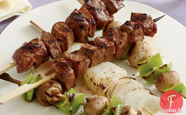 Brochettes de Steak et Légumes Grillés