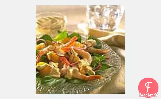 Salade de Crevettes et Épinards