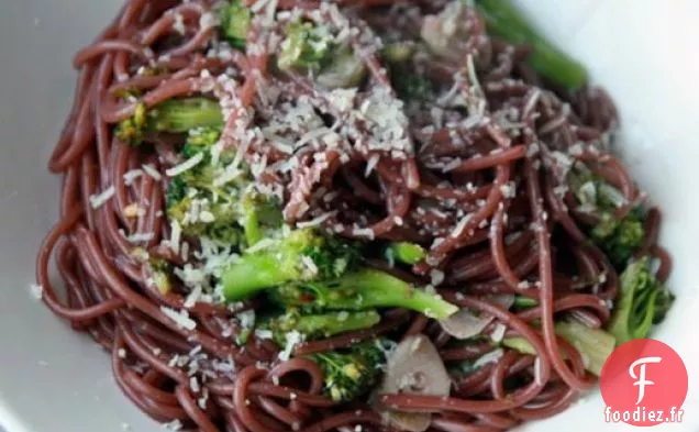 Dîner ce soir: Spaghetti au Vin Rouge avec Brocoli