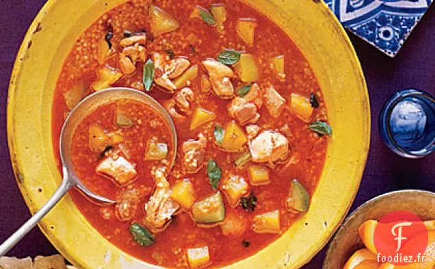 Soupe de Poulet Marocain et Courge Musquée