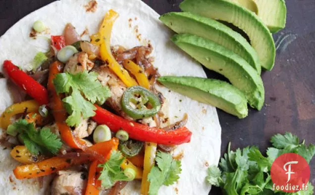 Fajitas de Poulet à la poêle à l'Avocat