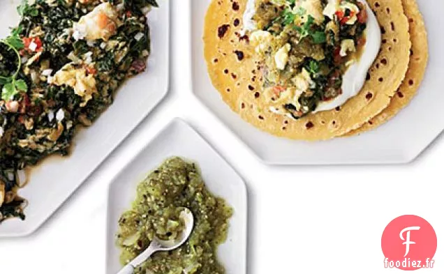 Tacos aux Œufs Brouillés et aux Blettes