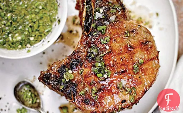 Côtelettes De Porc À Double Coupe Épaisse