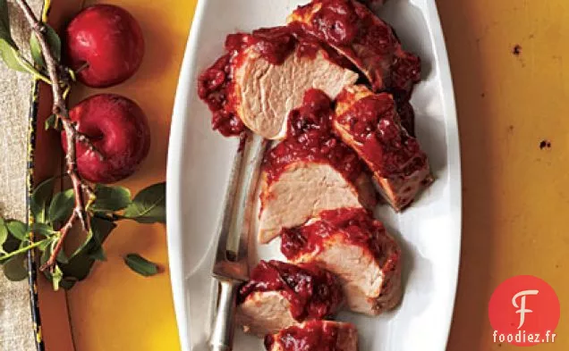 Filet de Porc Rôti à la Sauce Barbecue aux Prunes