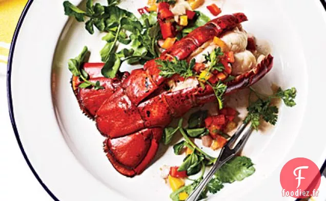 Queue de Homard Grillée avec Relish de Confettis