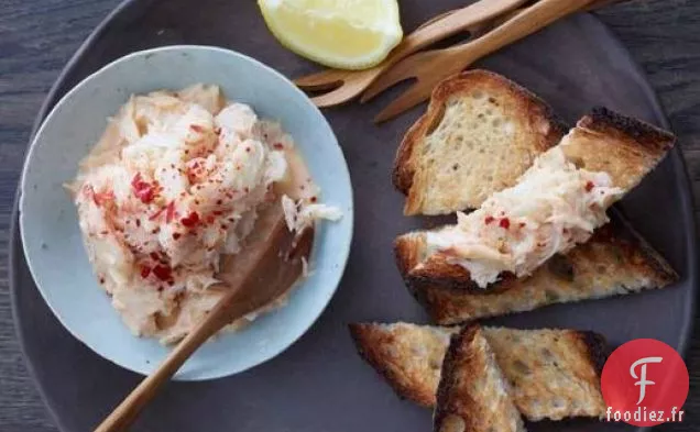 Toasts de Crabe à la Mayonnaise Sriracha