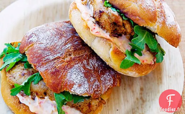 Sandwichs au Poulet Grillé Charmoula
