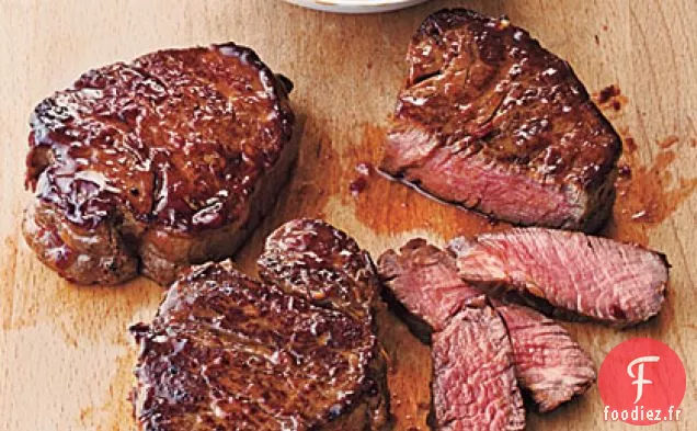 Steaks de Filet Grillé avec Glaçage au Gingembre-Hoisin