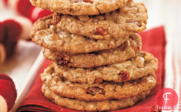 Biscuits au Chocolat Blanc - Flocons d'Avoine - Raisins Secs