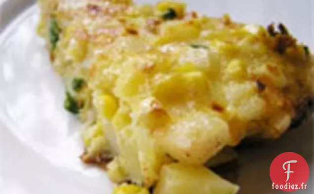 Dîner ce soir: Frittata au Maïs, Échalote et Pomme de Terre