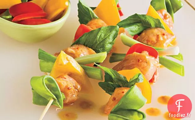 Brochettes de Poulet Thaï Épicées