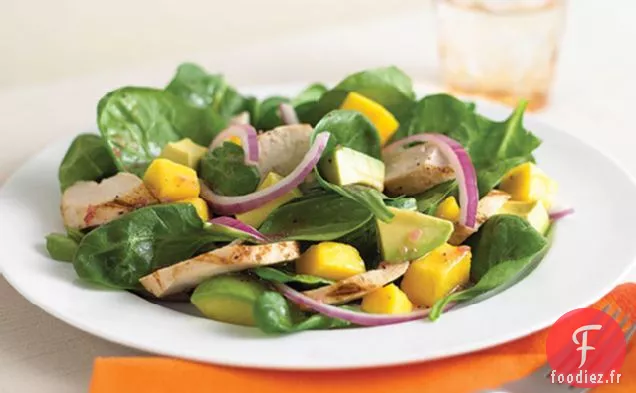 Salade de Poulet, Épinards et Mangue