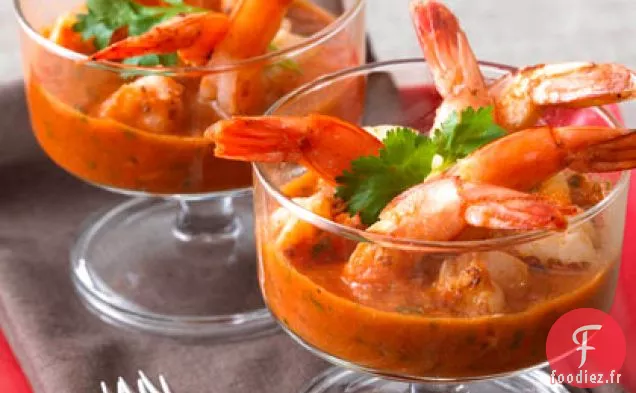 Crevettes Rôties à la Sauce Cocktail Chili Fumée