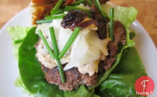 Hamburgers de Canard Au Fenouil Mariné et Mayonnaise aux Pruneaux