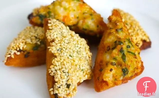 Pain Grillé aux Crevettes