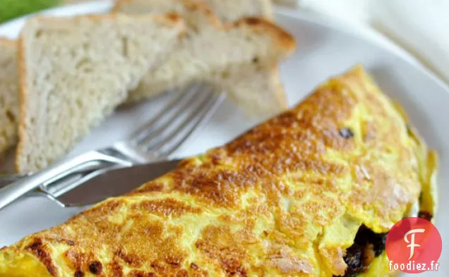 Omelette Aux 3 œufs Au Quinoa, Tomates Séchées Au Soleil, Épinards Et Chèvre